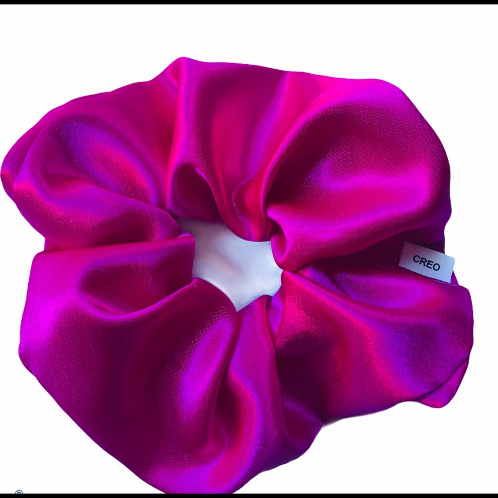 XXL Hot pink Satin Scrunchie